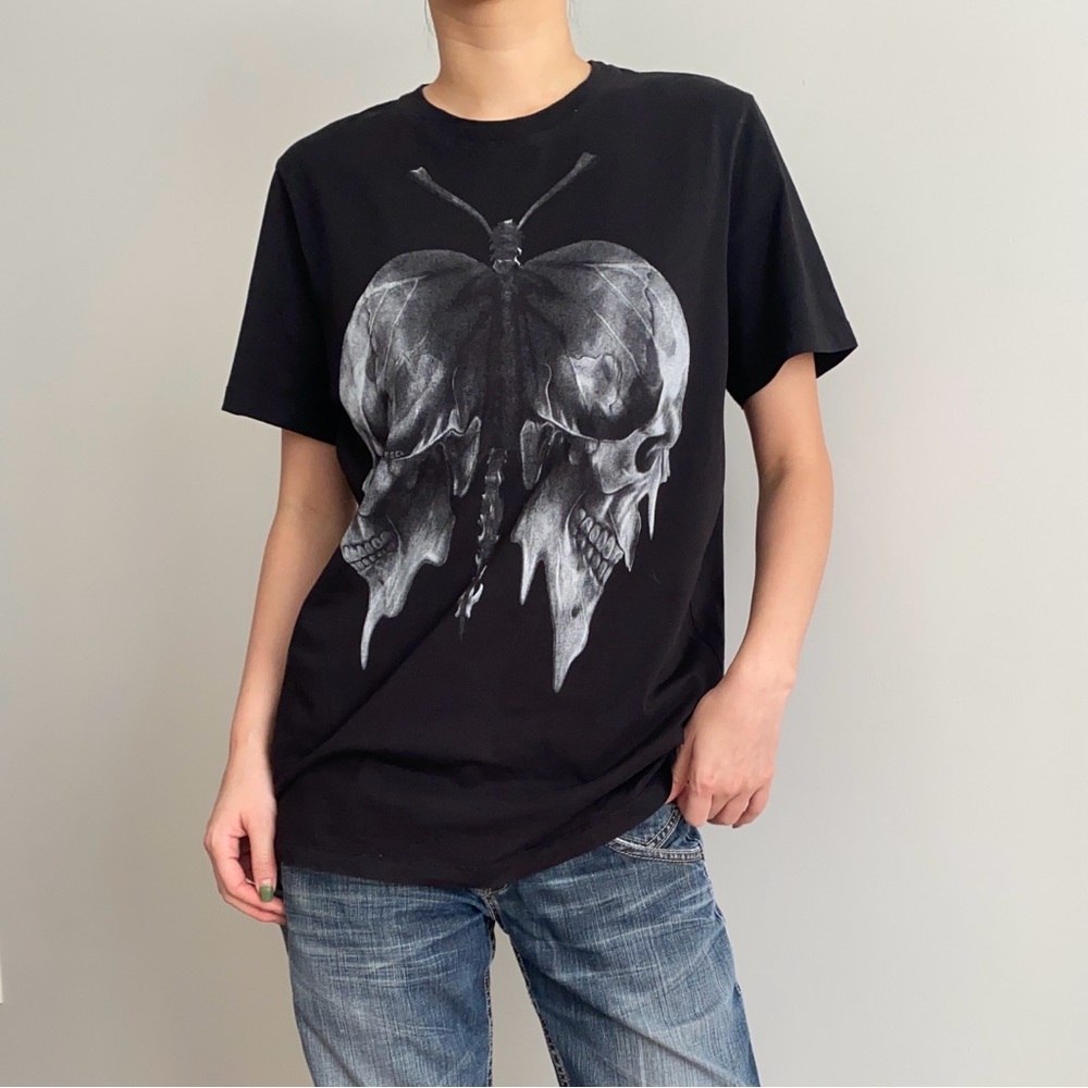 Diesel butterfly skull print tee